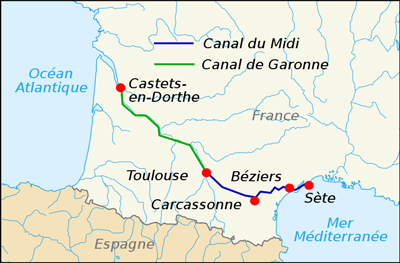 Canal du Midi carte