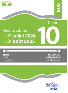 Ligne de bus n°10 | Balaruc-les-Bains - Sète