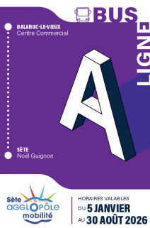 Ligne de bus A Balaruc-le-Vieux - Sète | Sète Agglopole Mobilité