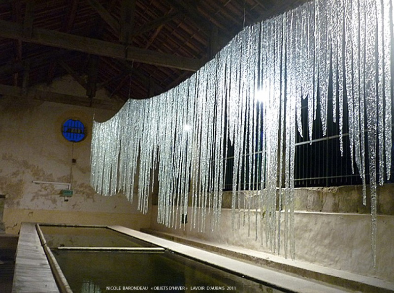 OBJETS D'HIVER installation lavoir Aubais 2011