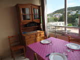 Loggia vitrée avec espace repas