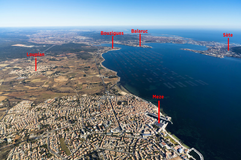 Vue aerienne Meze