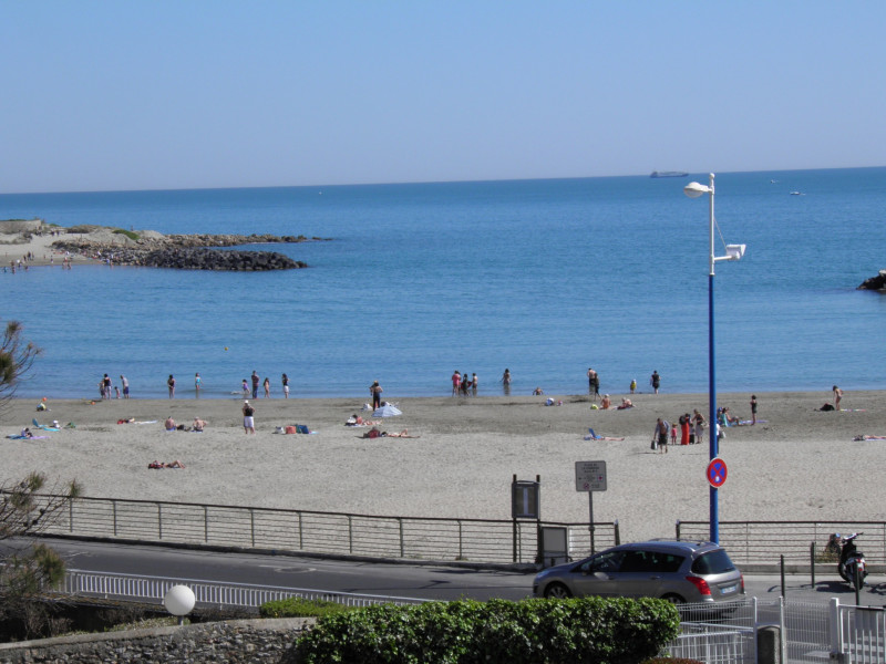 Plage de sable fin juste en face de l'appartement