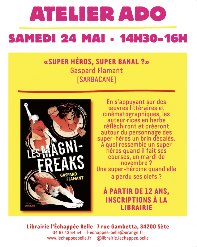 ATELIER ÉCRITURE POUR LES ADOLESCENTS