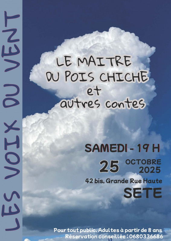 SOIRÉE CONTÉE : LE MAITRE DU POIS CHICHE