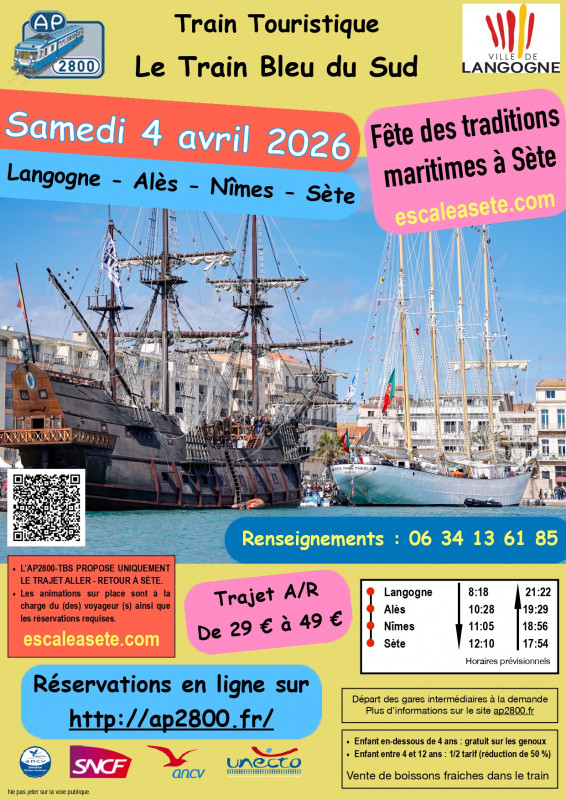 VENEZ À ESCALE À SÈTE EN TRAIN TOURISTIQUE - © AP 2800 VENEZ À ESCALE À SÈTE EN TRAIN TOURISTIQUE