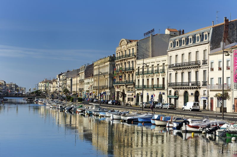 Vue canal quai lemaresquier Sete